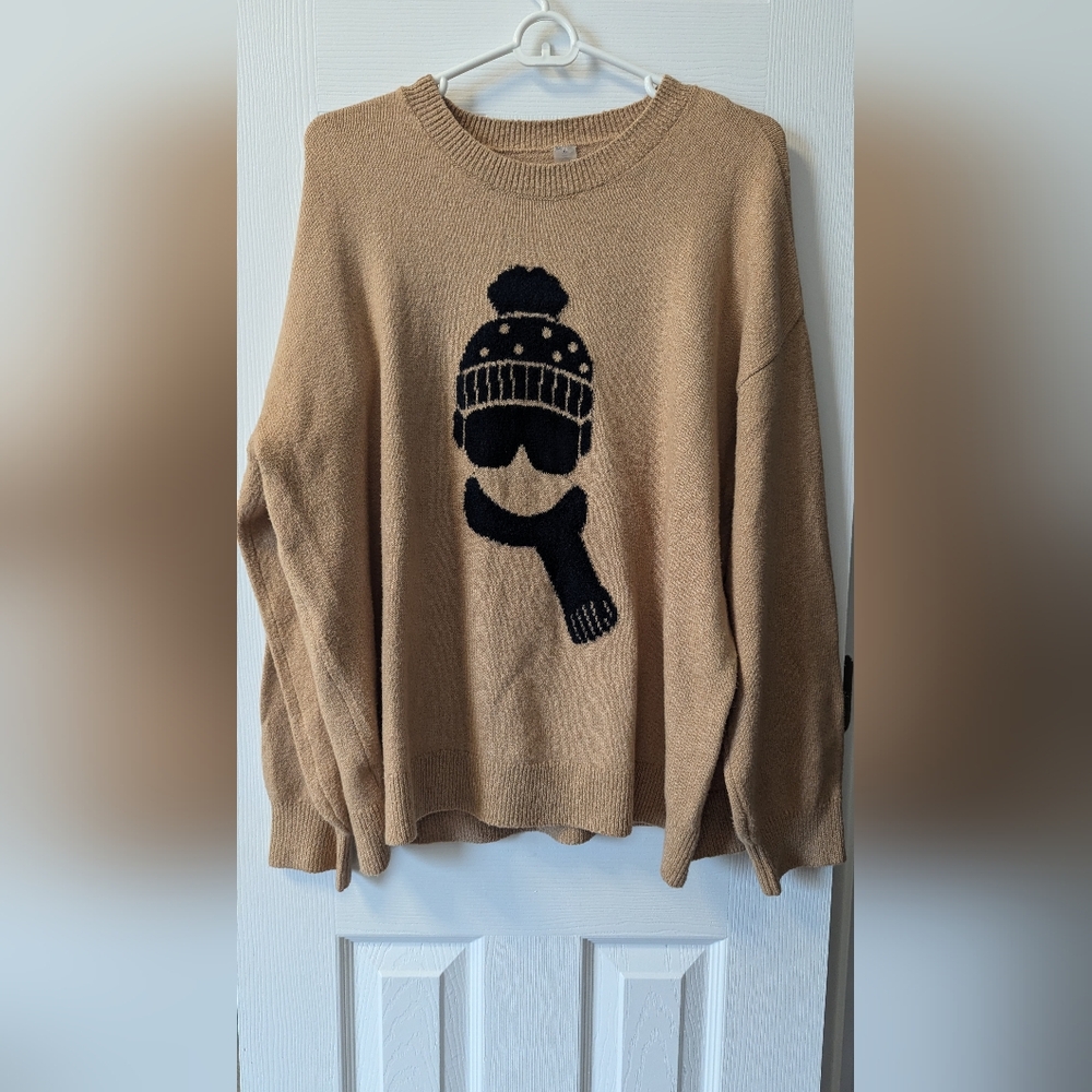 Lou & Grey Loft Size XL Women's Chillout Sweater Camel Color - Picture 3 of 12